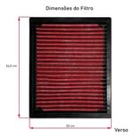 FILTRO AR ESPORTIVO INBOX FORD FUSION 2.5 ECOBOOST 2013 EM DIANTE E SIMILARES VERMELHO-062