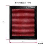 FILTRO AR ESPORTIVO INBOX FORD FUSION 2.5 ECOBOOST 2013 EM DIANTE E SIMILARES VERMELHO-062