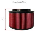 FILTRO AR ESPORTIVO INBOX FORD RANGER 2.2 16V XL TDCI 2012 EM DIANTE E SIMILRES VERMELHO-062