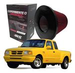 FILTRO AR ESPORTIVO INBOX FORD RANGER XL 3.0 V6 GASOLINA 1995 ATÉ 1997 E SIMILARES VERMELHO-062
