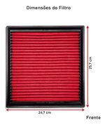 FILTRO AR ESPORTIVO INBOX GM CRUZE SPORT 1.8 16V 144CV 2011 ATÉ 2016 E SIMILARES VERMELHO-062
