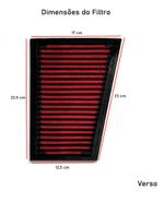 FILTRO AR ESPORTIVO INBOX GM ONIX LT 1.0 3C TURBO 2019 EM DIANTE E SIMILARES VERMELHO-062
