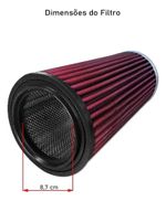 FILTRO AR ESPORTIVO INBOX GM S10 2.4 8V 2012 EM DIANTE E SIMILARES VERMELHO-062
