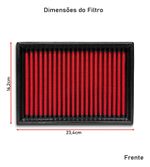 FILTRO AR ESPORTIVO INBOX GM TRACKER LT 1.4 16V 153CV TURBO FLEX E SIMILARES VERMELHO-062