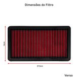 FILTRO AR ESPORTIVO INBOX HONDA CIVIC SI 16V 192CV 2007 ATÉ 2011 VERMELHO-062