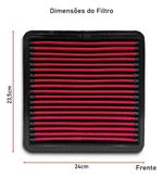 FILTRO AR ESPORTIVO INBOX MITSUBISHI L200 TRITON 2.4 HLS 2013 EM DIANTE E SIMILARES VERMELHO-062