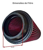 FILTRO AR ESPORTIVO INBOX NISSAN FRONTIER 2.8 ATTACK MWM 2006 ATÉ 2007 E SIMILARES VERMELHO-062