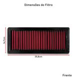 FILTRO AR ESPORTIVO INBOX PEUGEOT 2008 1.6 THP 2015 EM DIANTE E SIMILARES VERMELHO-062