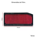 FILTRO AR ESPORTIVO INBOX RENAULT CAPTUR 1.6 16V ZEN 120CV 2017 EM DIANTE E SIMILARES VERMELHO-062