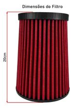 FILTRO AR ESPORTIVO INBOX TOYOTA HILUX 2.8 8V DIESEL CS 77CV 1997 EM DIANTE E SIMILARES VERMELHO-062