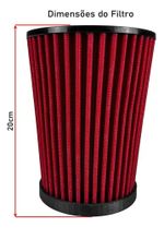 FILTRO AR ESPORTIVO INBOX TOYOTA HILUX 2.8 8V DIESEL CS 77CV 1997 EM DIANTE E SIMILARES VERMELHO-062
