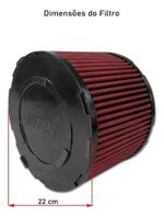 FILTRO AR ESPORTIVO INBOX TOYOTA HILUX 3.0 2001 ATÉ 2015 E SIMILARES VERMELHO-062