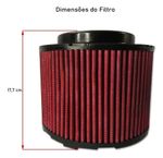 FILTRO AR ESPORTIVO INBOX TOYOTA HILUX 3.0 2001 ATÉ 2015 E SIMILARES VERMELHO-062