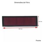 FILTRO AR ESPORTIVO INBOX VW JETTA 2.5 20V 2007 ATÉ 2013 E SIMILARES VERMELHO-062