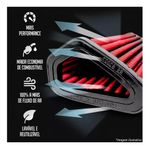 FILTRO AR ESPORTIVO INBOX YAMAHA MT09 2014 ATÉ 2019 VERMELHO-062
