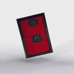 FILTRO AR ESPORTIVO TURBINA 6CM ALTURA BOCAL BORRACHA 65MM VERMELHO-062