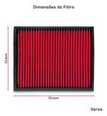 FILTRO AR ESPORTIVO TURBINA 6CM ALTURA BOCAL BORRACHA 90MM VERMELHO-062