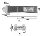 FITA REBOQUE ESPORTIVA TOW STRAP AMARELA-048
