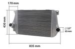 INTERCOOLER ALUMÍNIO STREET ENTRADA/SAÍDA 2´1/2 VW AMAROK V6 DIESEL 3.0 TDI 2017 EM DIANTE-048