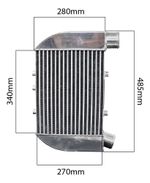 INTERCOOLER ALUMÍNIO STREET ENTRADA/SAÍDA 2´1/2 VW GOL G1/G2-048
