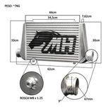 INTERCOOLER ALUMÍNIO STREET ENTRADA/SAÍDA 3´440X300X76,2MM-048