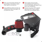KIT INTAKE GM CRUZE 1.4 TURBO 2017 EM DIANTE COM FILTRO VERMELHO-057