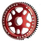 Kit Polia Roda Fônica Vw Ar Fusca Brasilia Kombi Poli-v 4pk Vermelho