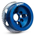 POLIA RODA FÔNICA POLI-V COM SUPORTE SENSOR VW AP 8V AZUL-027