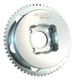 POLIA RODA FÔNICA STREET COM SUPORTE SENSOR VW AP 8V PRATA-027
