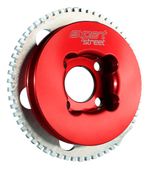 POLIA RODA FÔNICA STREET COM SUPORTE SENSOR VW AP 8V VERMELHA-027