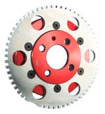 POLIA RODA FÔNICA STREET COM SUPORTE SENSOR VW AP 8V VERMELHA-027