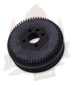 POLIA RODA FÔNICA V + POLI-V 2 CANAIS COM SUPORTE SENSOR VW GOLF MK3 PRETA-0112