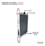 RADIADOR ÁGUA RACING ALUMÍNIO VW GOL G1 E SIMILARES-048