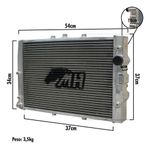 Radiador Completo Água Racing Volks Gol/parati Quadrado Mh