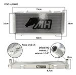 Radiador De Água Racing Bilateral Universal 75cm X 37cm - Mh