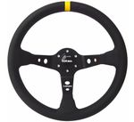 VOLANTE DAKAR COURO PRETO TARJA AMARELA-041