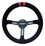 VOLANTE FTS SUEDE PRETO TARJA VERMELHA/PRETA-0115