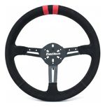 VOLANTE FTS SUEDE PRETO TARJA VERMELHA/PRETA-0115
