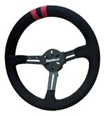 VOLANTE FTS SUEDE PRETO TARJA VERMELHA/PRETA-0115