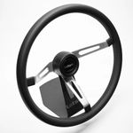 VOLANTE HEMI S COURO PRETO HASTE POLIDA-041