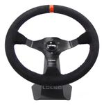 VOLANTE RING CAMURÇA PRETO TARJA VERMELHA-041