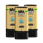 Kit Trio Protetor Solar Facial Brazinco FPS 50 - Bege Médio
