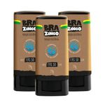 Kit Trio Protetor Solar Facial Brazinco FPS 50 - Bege Escuro