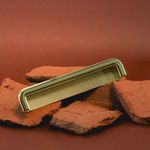 Puxador Embutido Recartilhado M1240 96MM Dourado Pvd