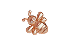 PUXADOR ABELHA 40mm CRISTAL CONCAVO SS10 RED GOLD