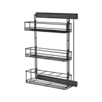 Porta Garrafas / latas Triplo Com Trilho L120 xA400 x P570MM Preto Fosco