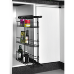 Porta Garrafas / latas Triplo Com Trilho L120 xA400 x P570MM Preto Fosco