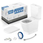 Bacia Sanitária Gap Branco com Assento e Caixa Acoplada + Kit Instalação