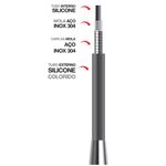 Torneira Mesa 1177 G27 Loren Flex 1/4 de volta Bica Flexível  Gray c/ Cromado