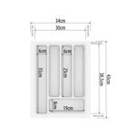 Divisor de Talheres Branco 340X430X50MM